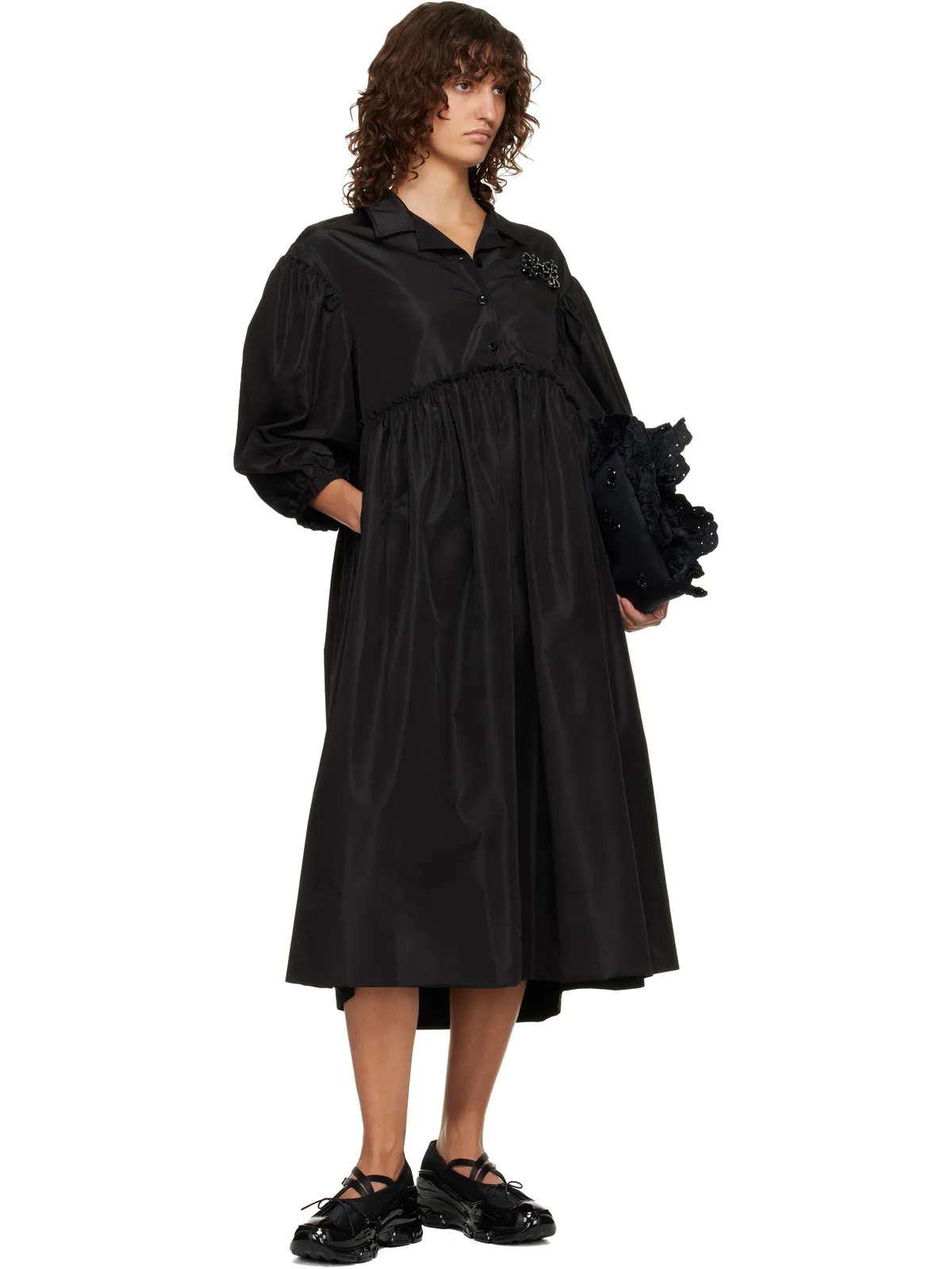 Simone Rocha Embellished Signature Smock シャツ ミディアムワンピース - 画像4