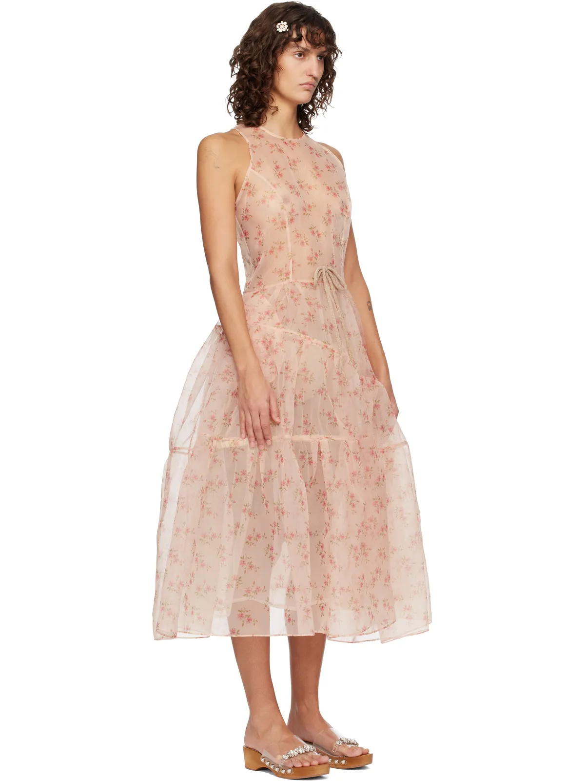 Simone Rocha Tapered Back Hoop Flounce マキシドレス - 画像2