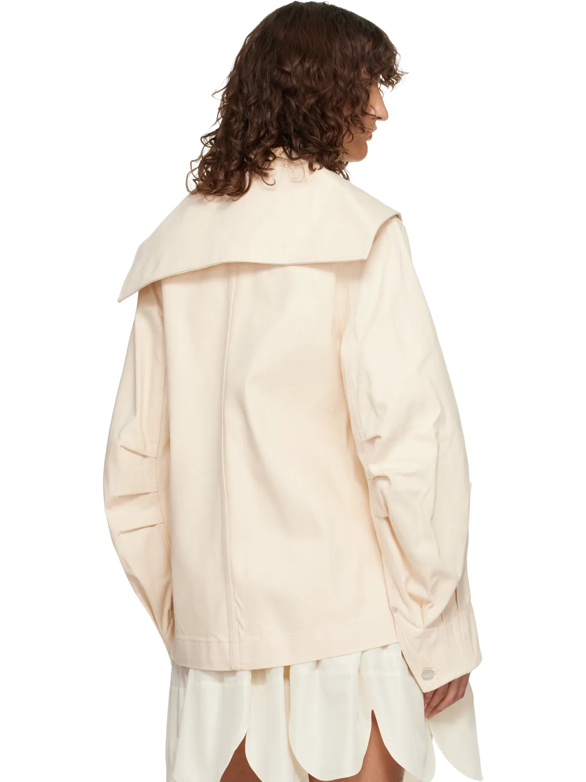 Simone Rocha Workwear Bow セーラーカラー デニムジャケット - 画像3