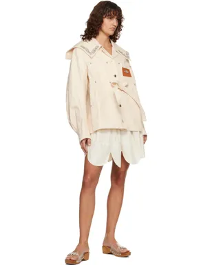 Simone Rocha Workwear Bow セーラーカラー デニムジャケット - サムネイル4