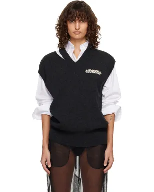 Simone Rocha Merino Seam Bite ベスト - サムネイル1