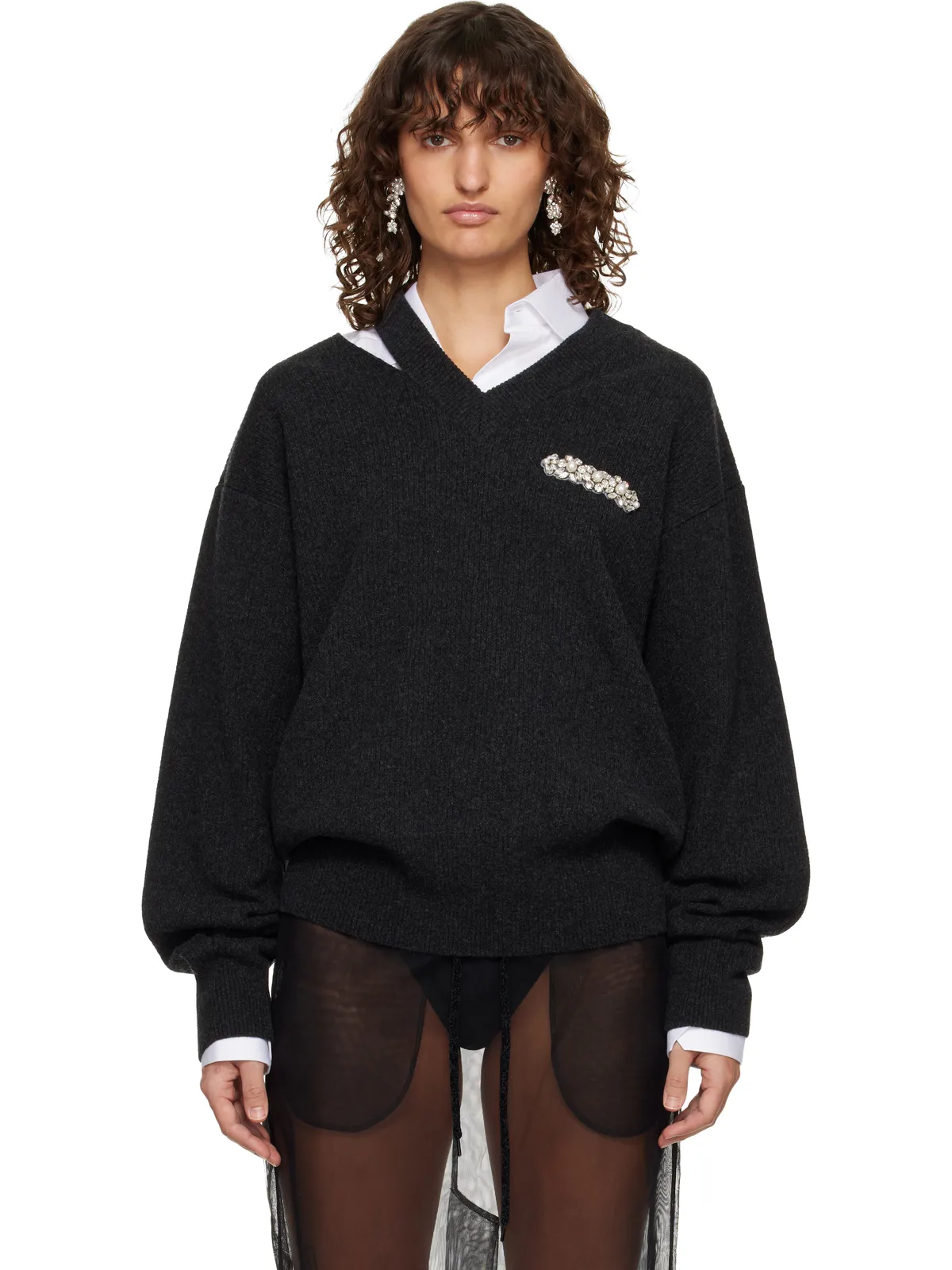 Simone Rocha Merino Seam Bite セーター - 画像1