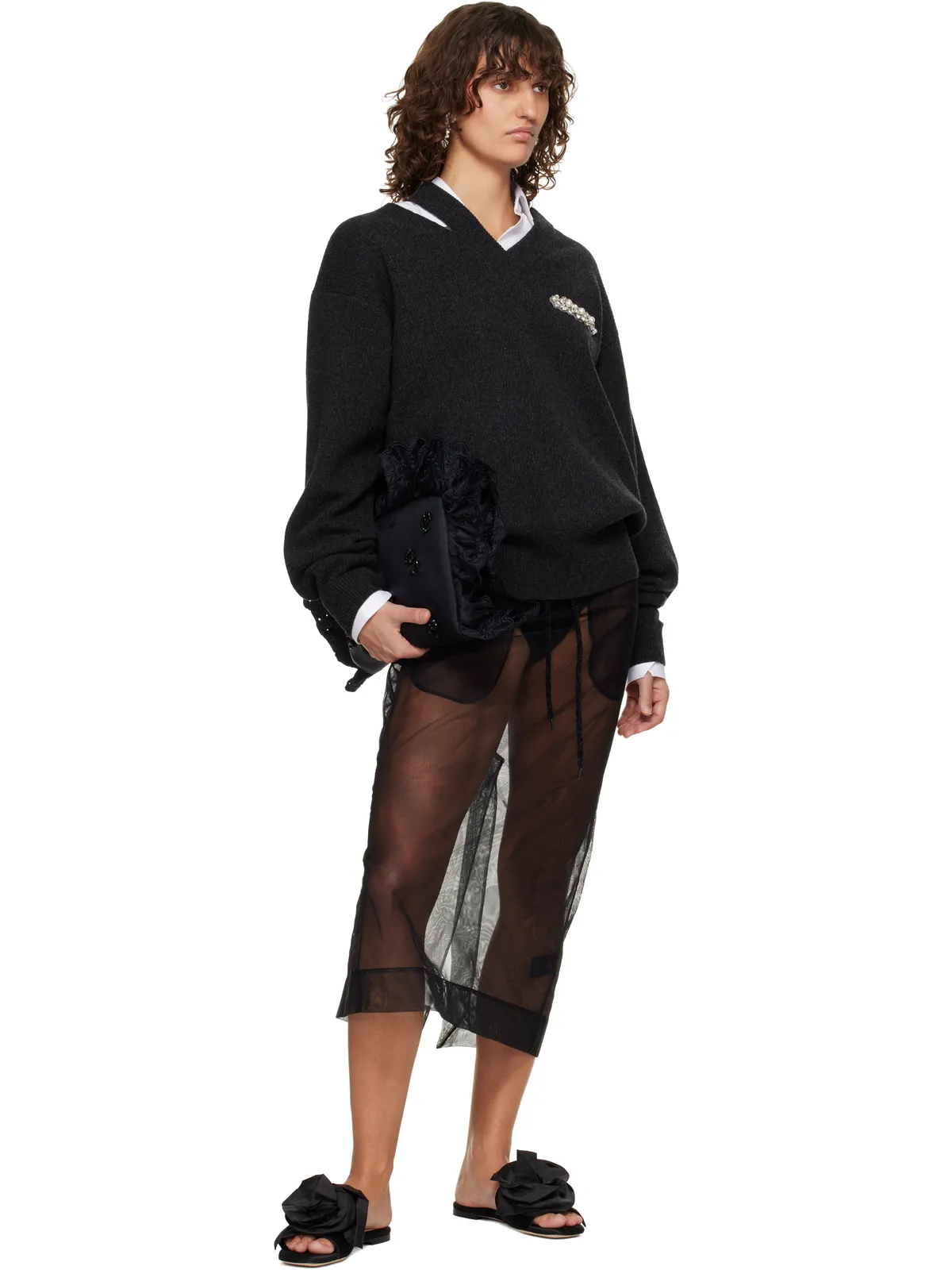 Simone Rocha Merino Seam Bite セーター - 画像4