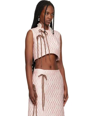 Simone Rocha Embellished Quilted Offset Fragment Collar ブラウス - サムネイル2