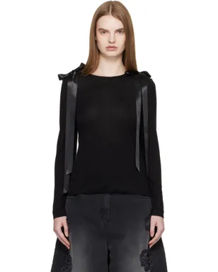 Simone Rocha Bow Ribbon Tail 長袖Tシャツ - サムネイル1