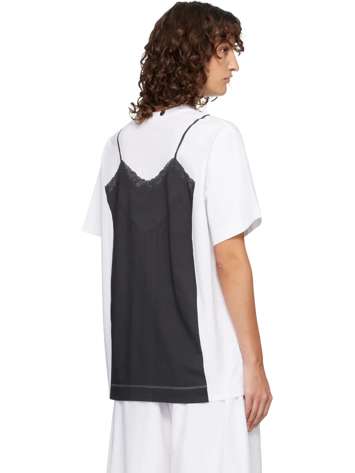 Simone Rocha Bow Sash Slip Dress トロンプルイユ Tシャツ - 画像3
