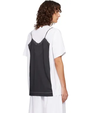 Simone Rocha Bow Sash Slip Dress トロンプルイユ Tシャツ - サムネイル3