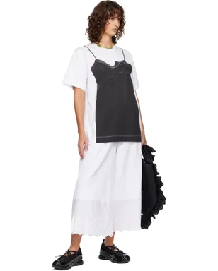 Simone Rocha Bow Sash Slip Dress トロンプルイユ Tシャツ - サムネイル4
