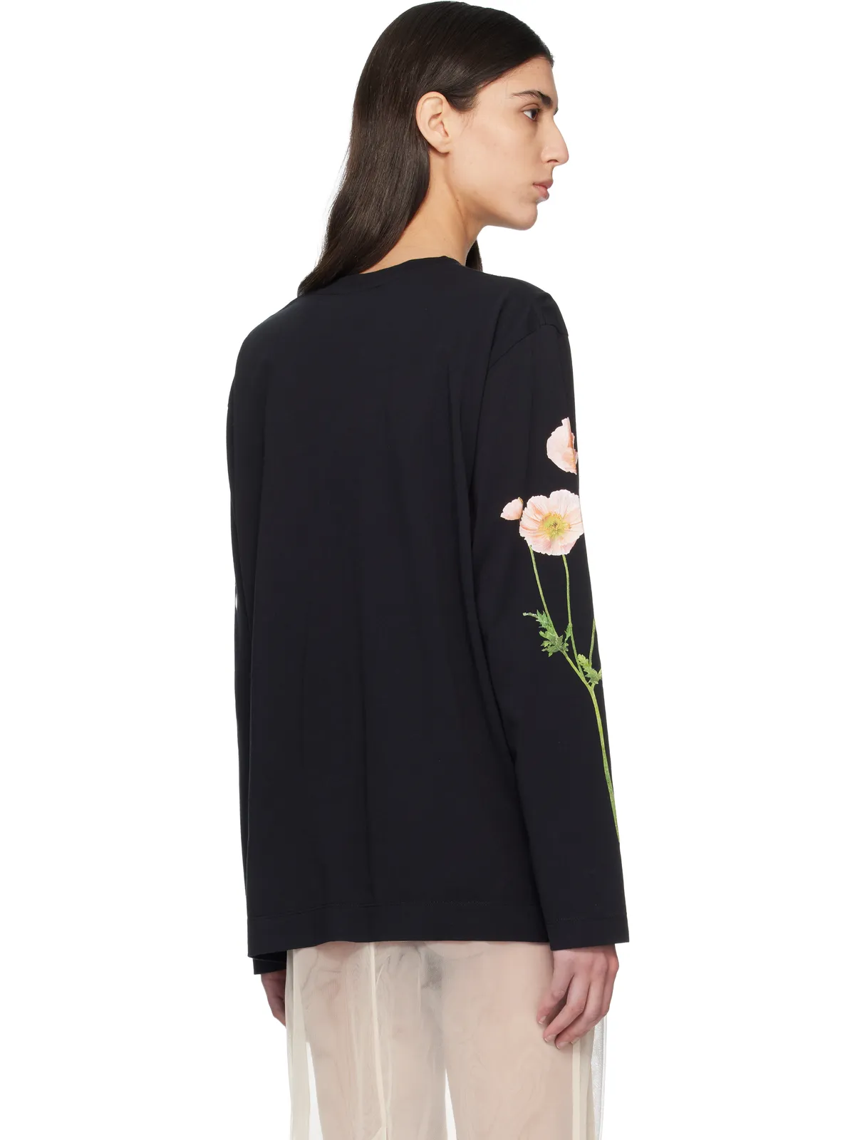 Simone Rocha Poppy Field Print 長袖Tシャツ - 画像3