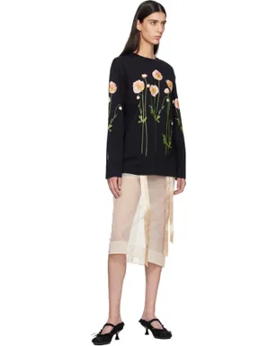Simone Rocha Poppy Field Print 長袖Tシャツ - サムネイル4