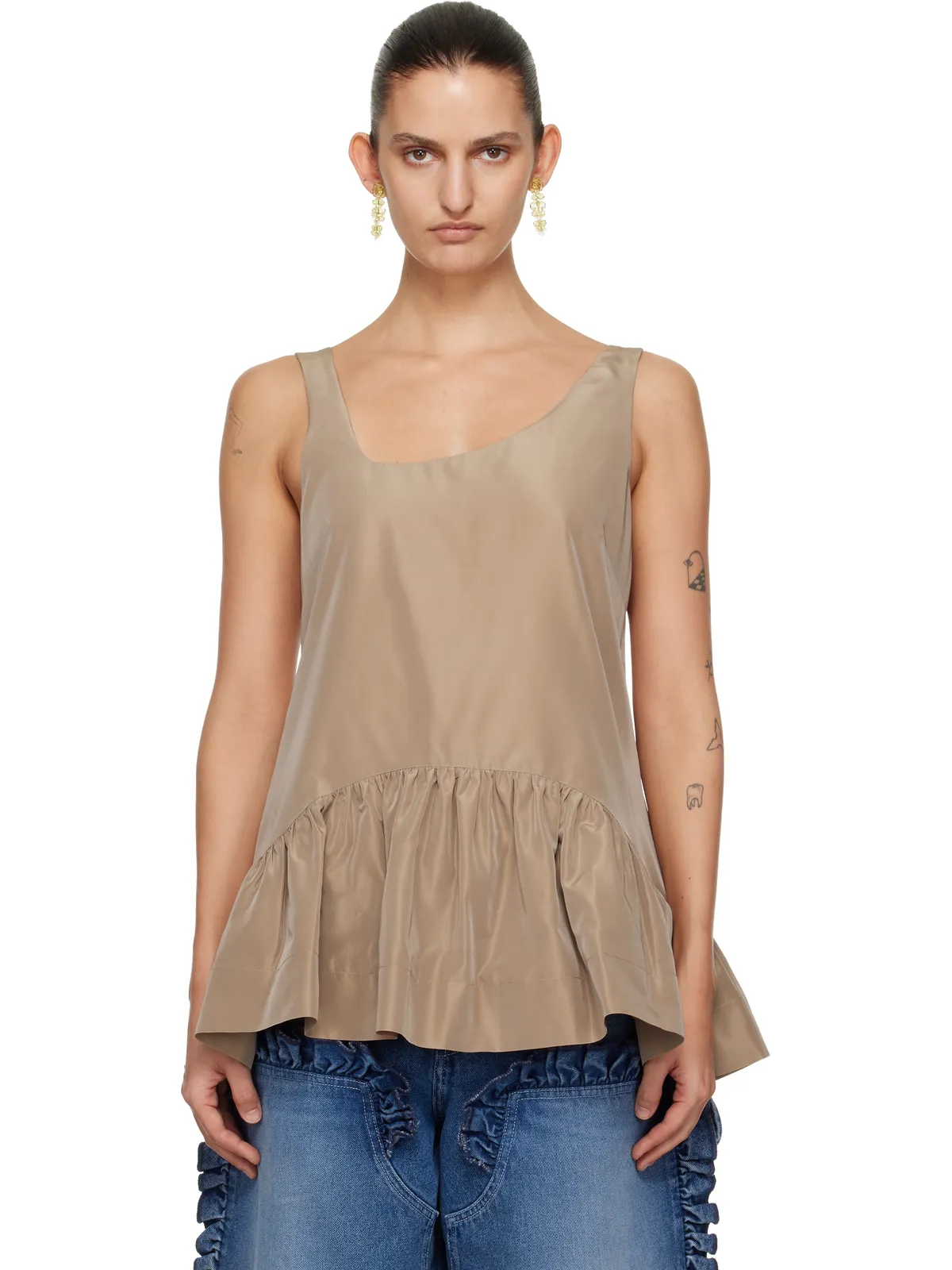 Simone Rocha Tilted Neck ペプラム トップス - 画像1