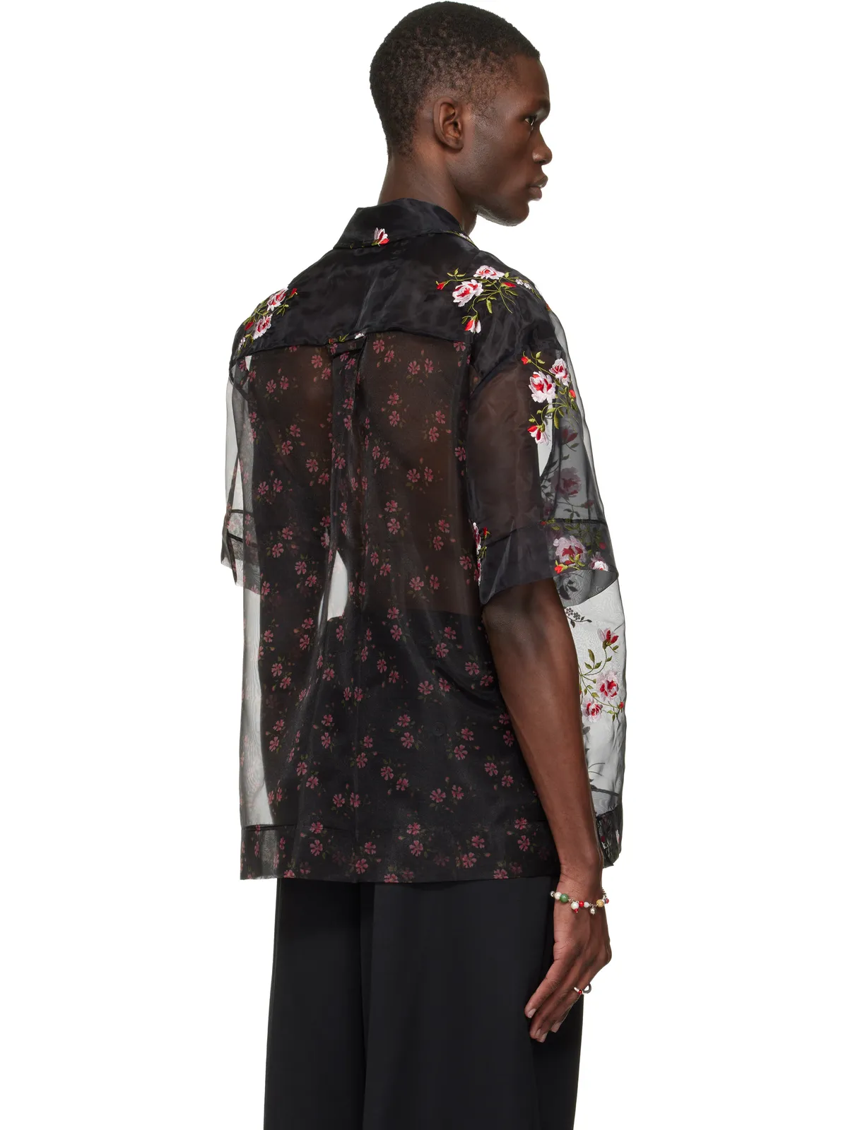 Simone Rocha シアー パッチワーク ボクシー シャツ - 画像3