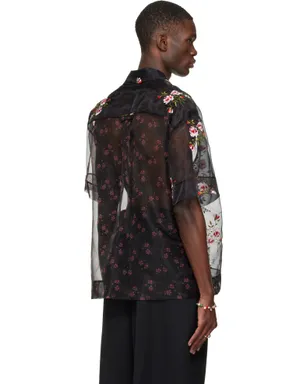 Simone Rocha シアー パッチワーク ボクシー シャツ - サムネイル3