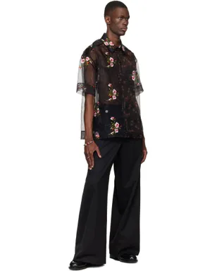 Simone Rocha シアー パッチワーク ボクシー シャツ - サムネイル4