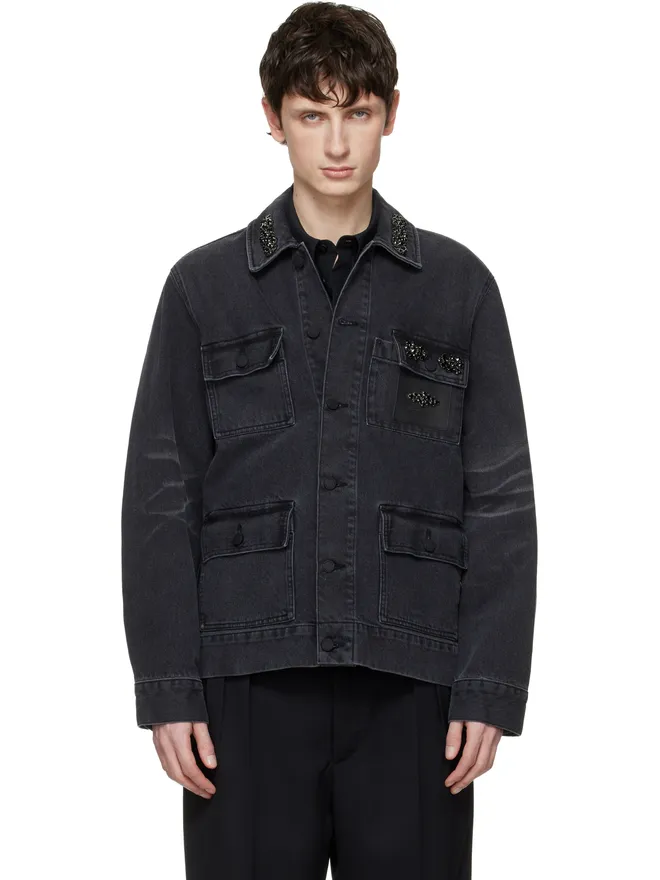 Simone Rocha Simone Rocha Multi Pocket Workwear デニムジャケットの商品画像