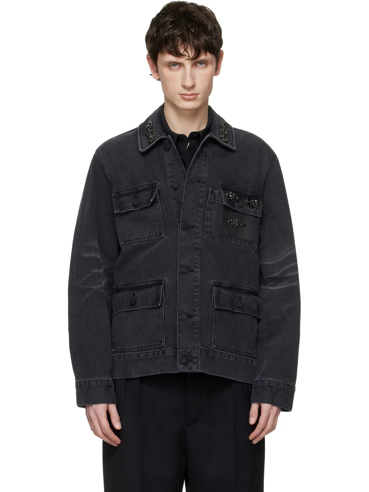 Simone Rocha Multi Pocket Workwear デニムジャケット - 画像1