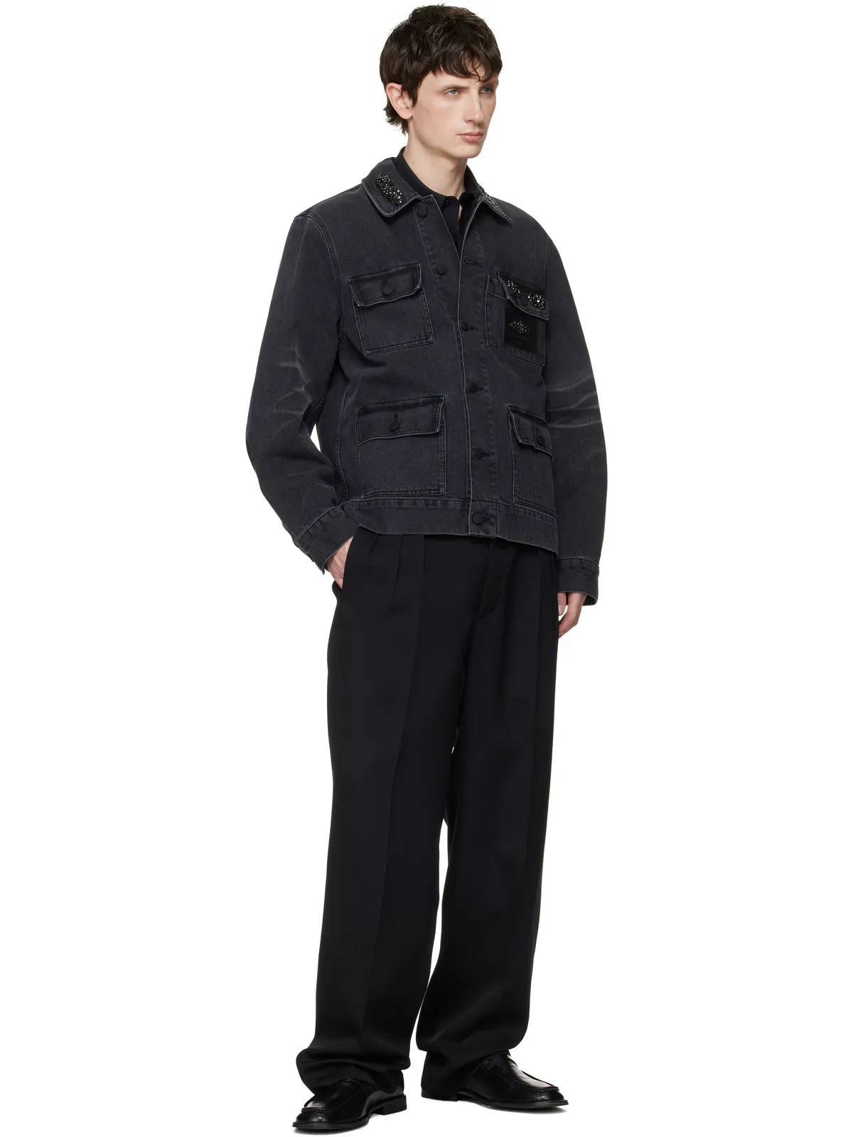 Simone Rocha Multi Pocket Workwear デニムジャケット - 画像4