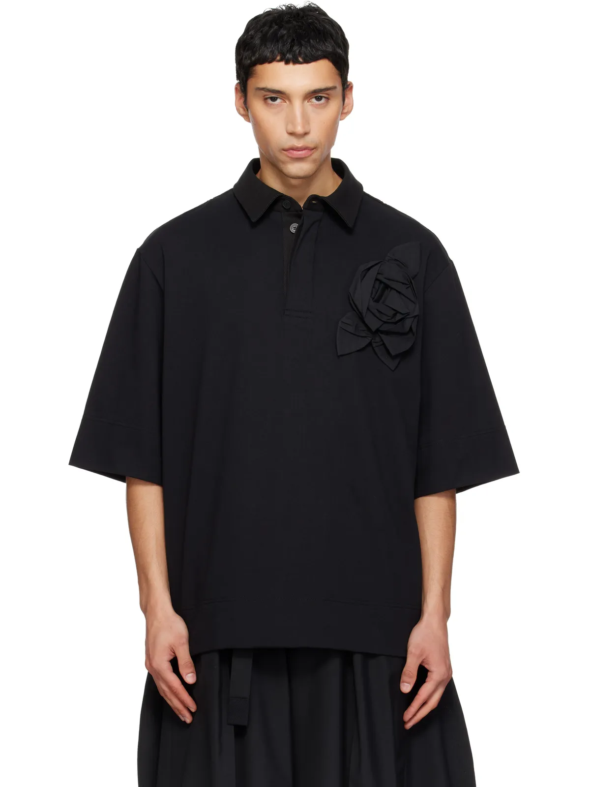Simone Rocha Pressed Rosette Rugby ジャージ ポロシャツ - 画像1