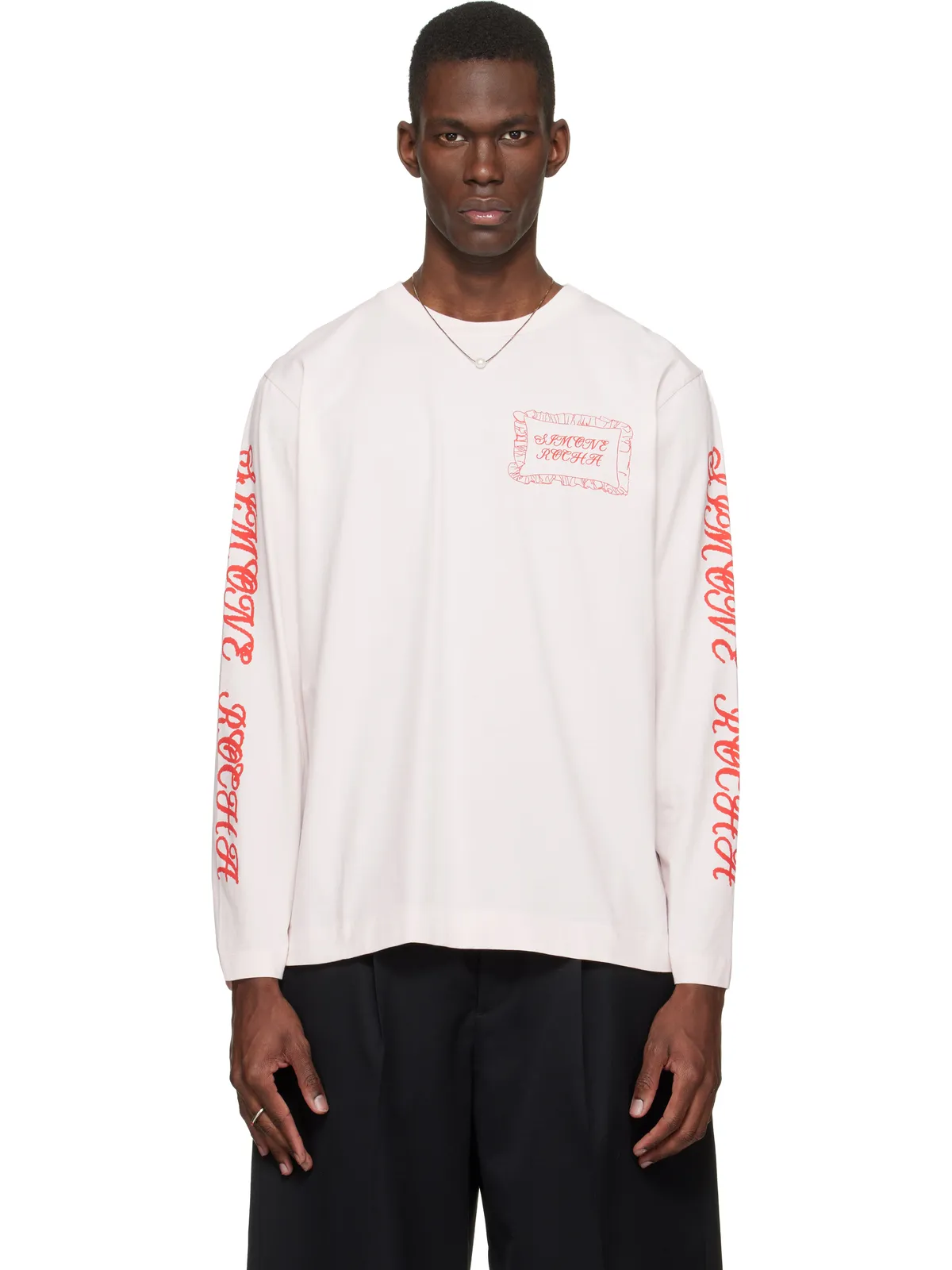 Simone Rocha Pillowcase Logo Print 長袖Tシャツ - 画像1