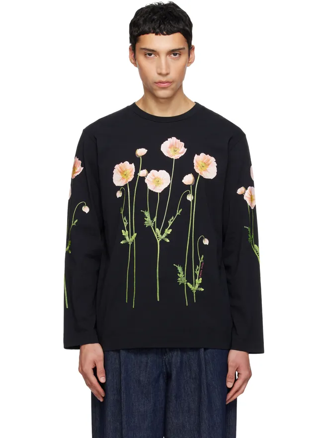 Simone Rocha Simone Rocha Poppy Field プリント 長袖Tシャツの商品画像