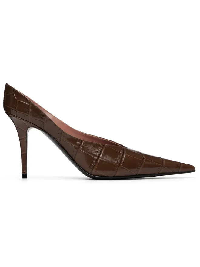 Amina Muaddi Amina Muaddi ブラウン Anok Mule 90 ヒールの商品画像