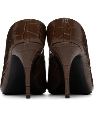 Amina Muaddi ブラウン Anok Mule 90 ヒール - サムネイル2