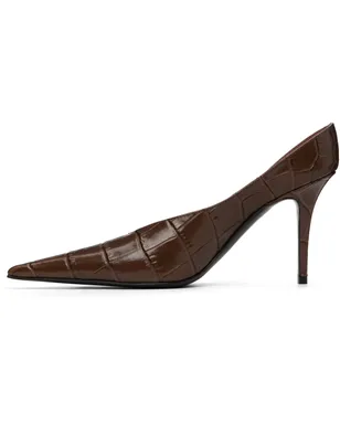 Amina Muaddi ブラウン Anok Mule 90 ヒール - サムネイル3