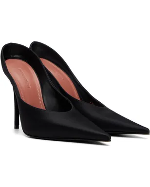 Amina Muaddi ブラック Anok Mule 105 ヒール - サムネイル4