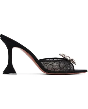 Amina Muaddi Rosie Lace Slipper 95 ヒールサンダル - サムネイル1