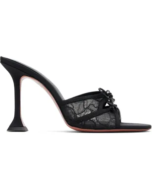 Amina Muaddi Eleonora Lace Slipper 95 ヒールサンダル - サムネイル1