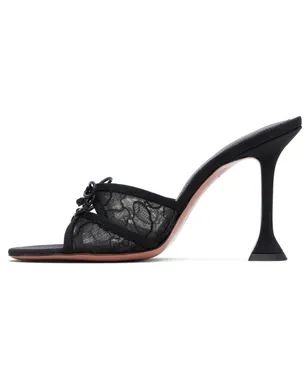 Amina Muaddi Eleonora Lace Slipper 95 ヒールサンダル - サムネイル3