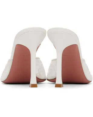 Amina Muaddi Alexa Lace Slipper 95 ヒールサンダル - サムネイル2