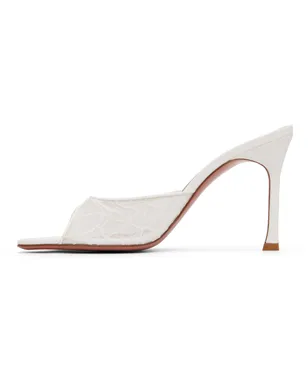 Amina Muaddi Alexa Lace Slipper 95 ヒールサンダル - サムネイル3