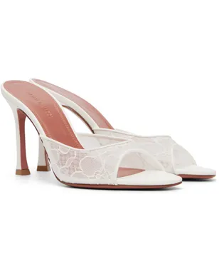 Amina Muaddi Alexa Lace Slipper 95 ヒールサンダル - サムネイル4