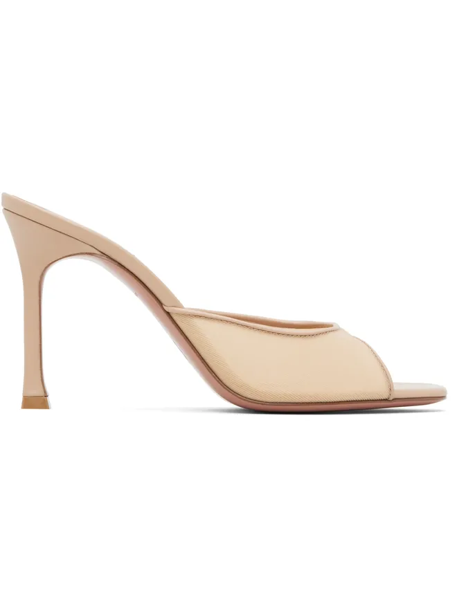 Amina Muaddi Amina Muaddi Alexa Mesh Slipper 95 ヒールサンダルの商品画像