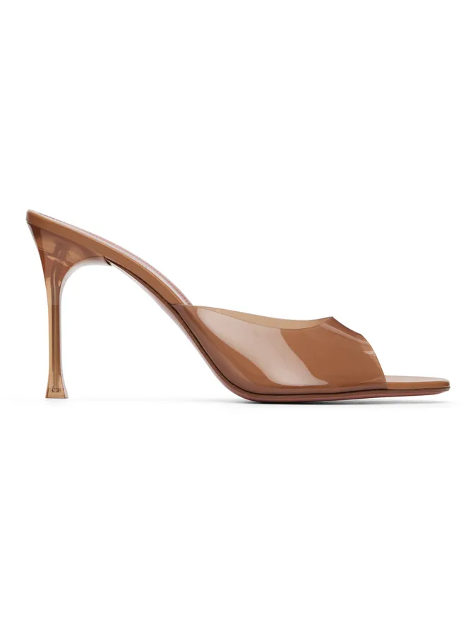 Amina Muaddi Amina Muaddi Alexa Glass Slipper 95 ヒールサンダルの商品画像