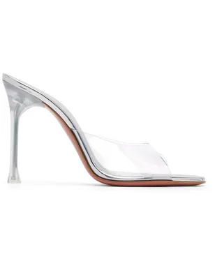 Amina Muaddi Alexa Glass Slipper 105 ヒールサンダル - サムネイル1