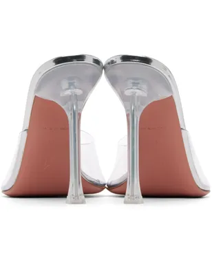 Amina Muaddi Alexa Glass Slipper 105 ヒールサンダル - サムネイル2