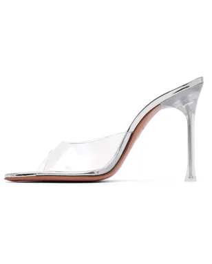 Amina Muaddi Alexa Glass Slipper 105 ヒールサンダル - サムネイル3