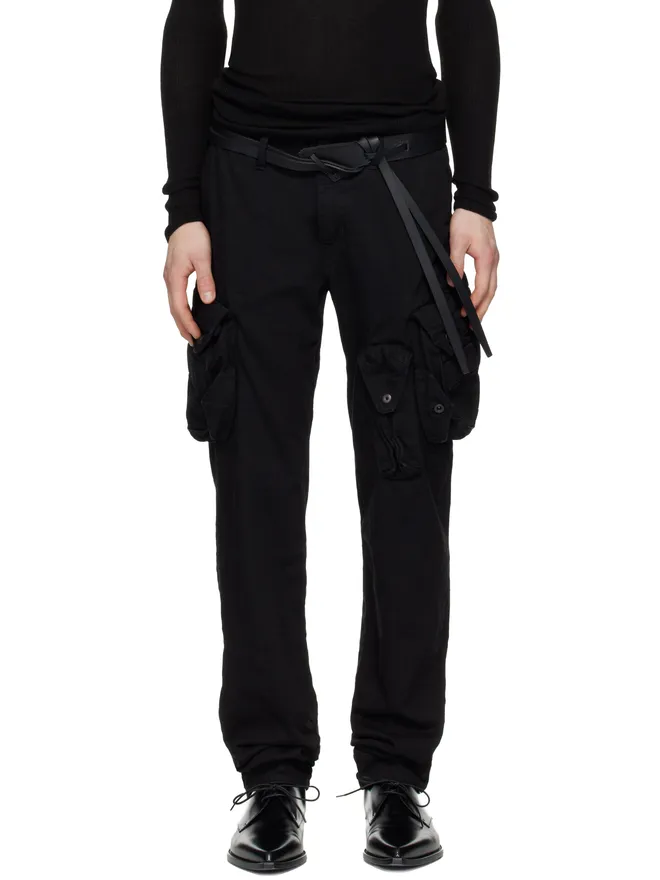 JULIUS JULIUS ブラック Gasmask デニム スキニー カーゴパンツの商品画像