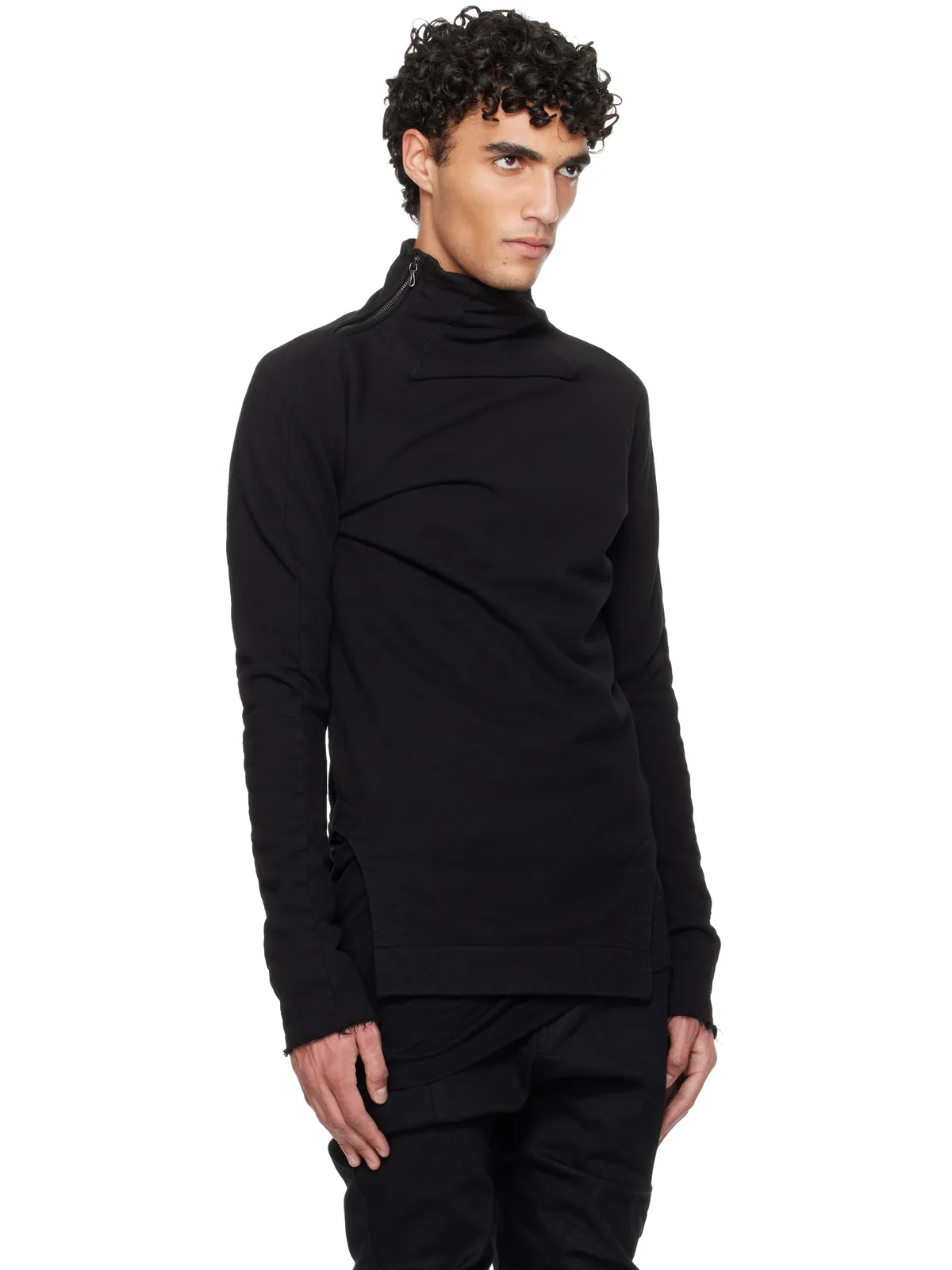 JULIUS Arched Hem ハイネック スウェットシャツ - 画像2