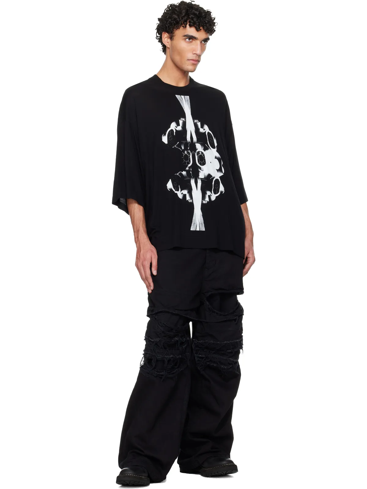 JULIUS Numinous Print Over Tシャツ - 画像4