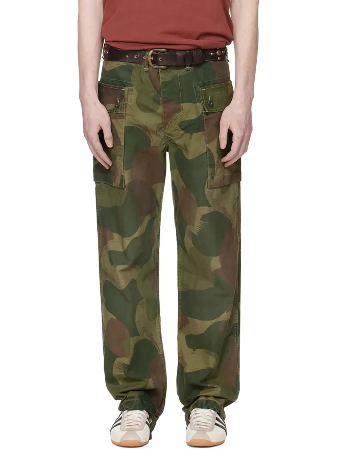 RRL RRL グリーン 迷彩 ポプリン フィールド カーゴパンツの商品画像
