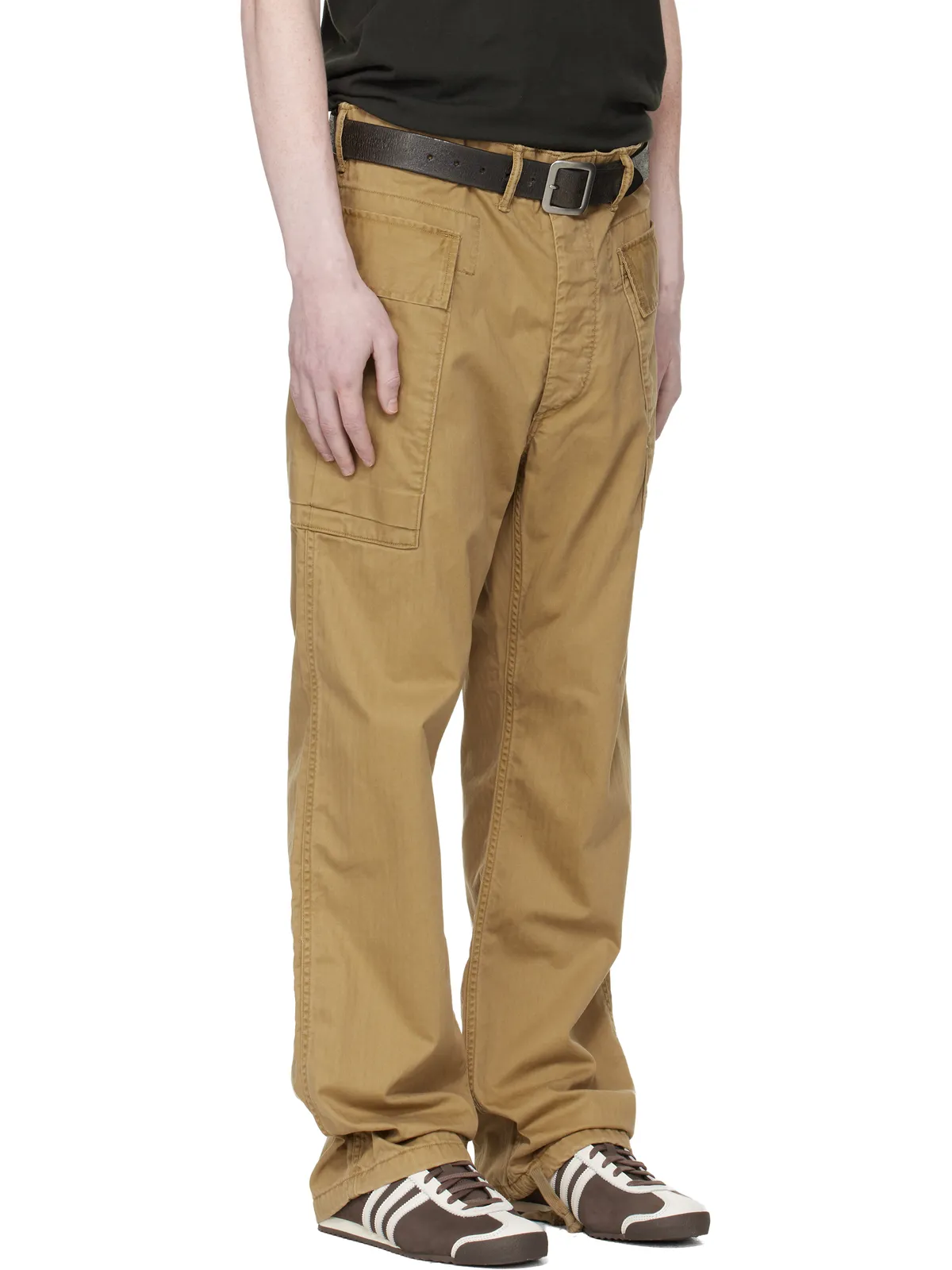 RRL タン ヘリンボーン ツイル カーゴパンツ - 画像2