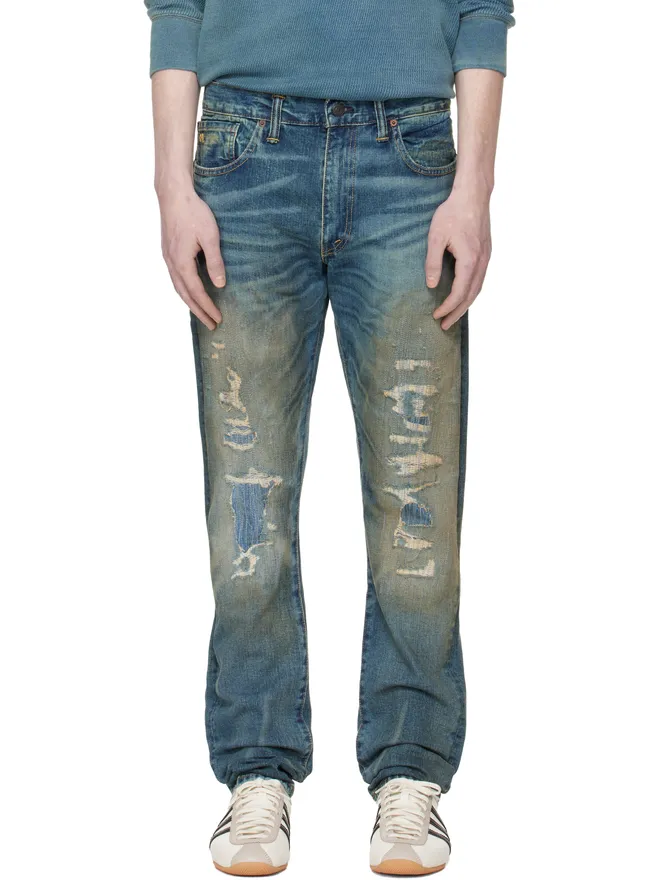 RRL RRL High Slim Brannon ディストレスジーンズの商品画像