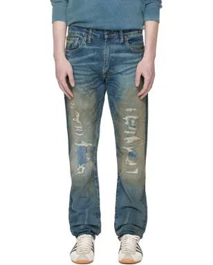 RRL High Slim Brannon ディストレスジーンズ - サムネイル1