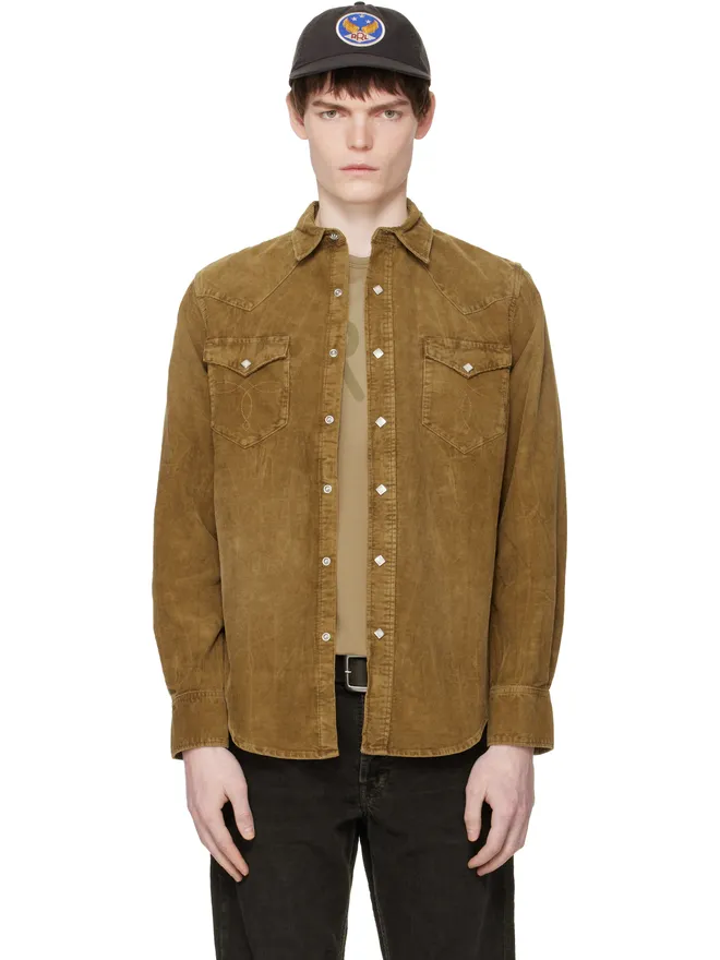 RRL RRL スリムフィット コーデュロイ ウエスタンシャツの商品画像