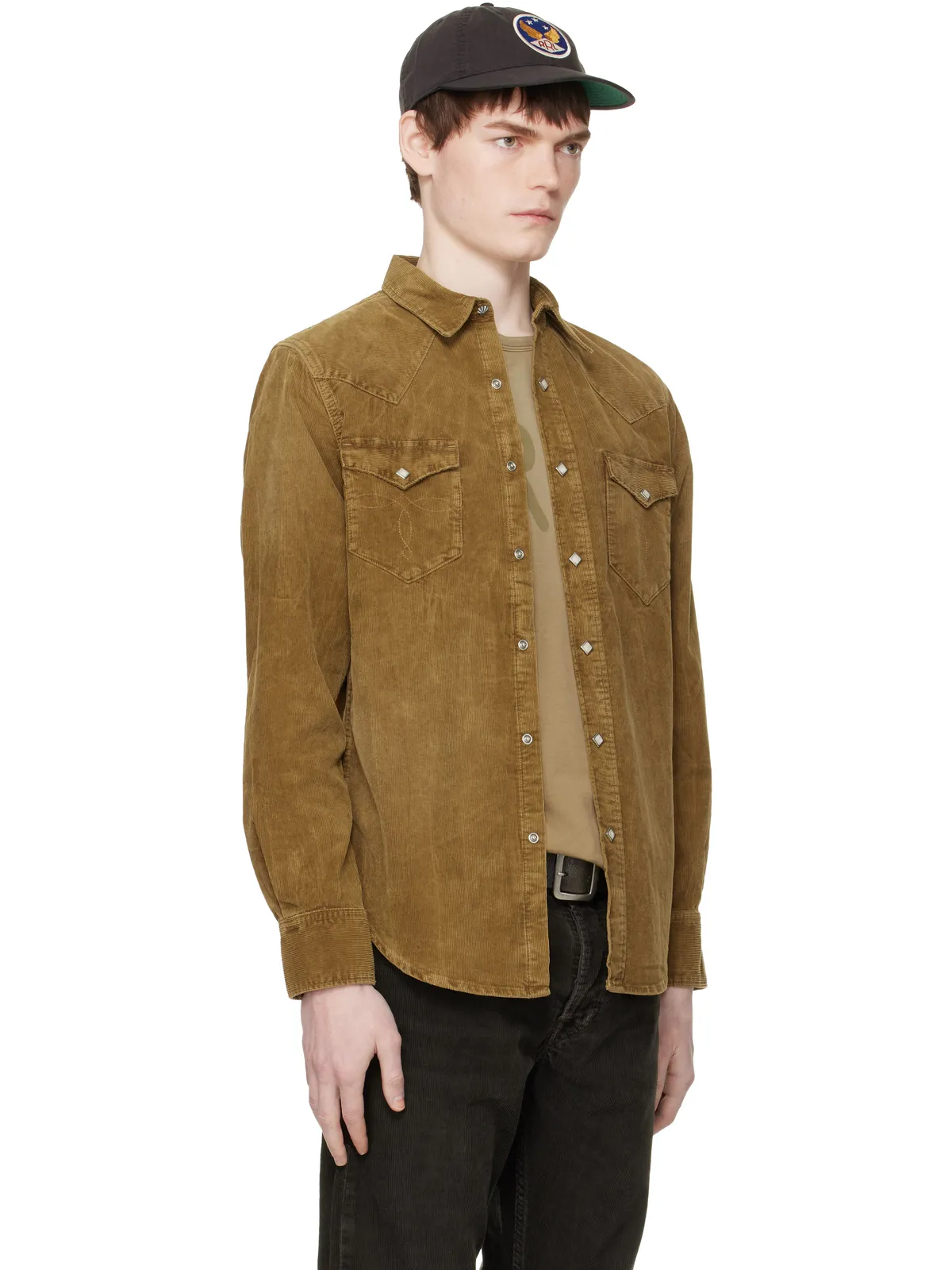 RRL スリムフィット コーデュロイ ウエスタンシャツ - 画像2