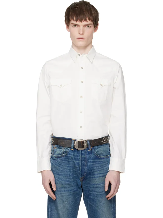 RRL RRL スリムフィット ポプリン ウエスタンシャツの商品画像