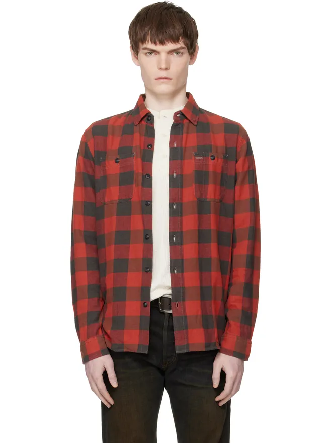 RRL RRL ツイル プレイド ワークシャツの商品画像